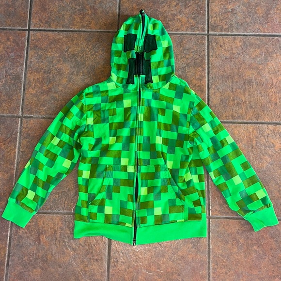 Jinx Shirts & Tops Minecraft Creeper Jackethoodie Boys Size Large Poshmark